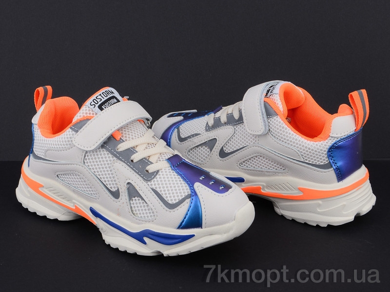 Кроссовки Violeta Q73-801 white-orange - 1