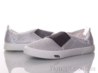 Купить Слипоны Слипоны DeMur 2850-1 резинка серебро