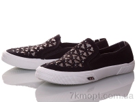 Купить Слипоны Слипоны DeMur 2850-1 цветы черный