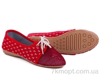 Купить Балетки Балетки Selena Балетка сетка якорь красный