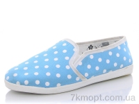 Купить Слипоны Слипоны Selena Кеды детские горох голубой