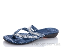 Купить Шлепки Шлепки Selena ПВС джинс камни